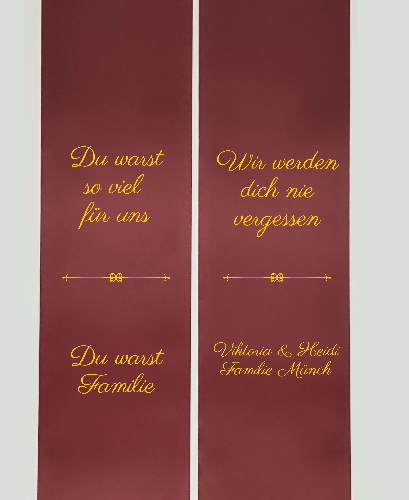 15 für eine große Schale oder Kranz ca. 73 lang / Weinrot - Super-Satin