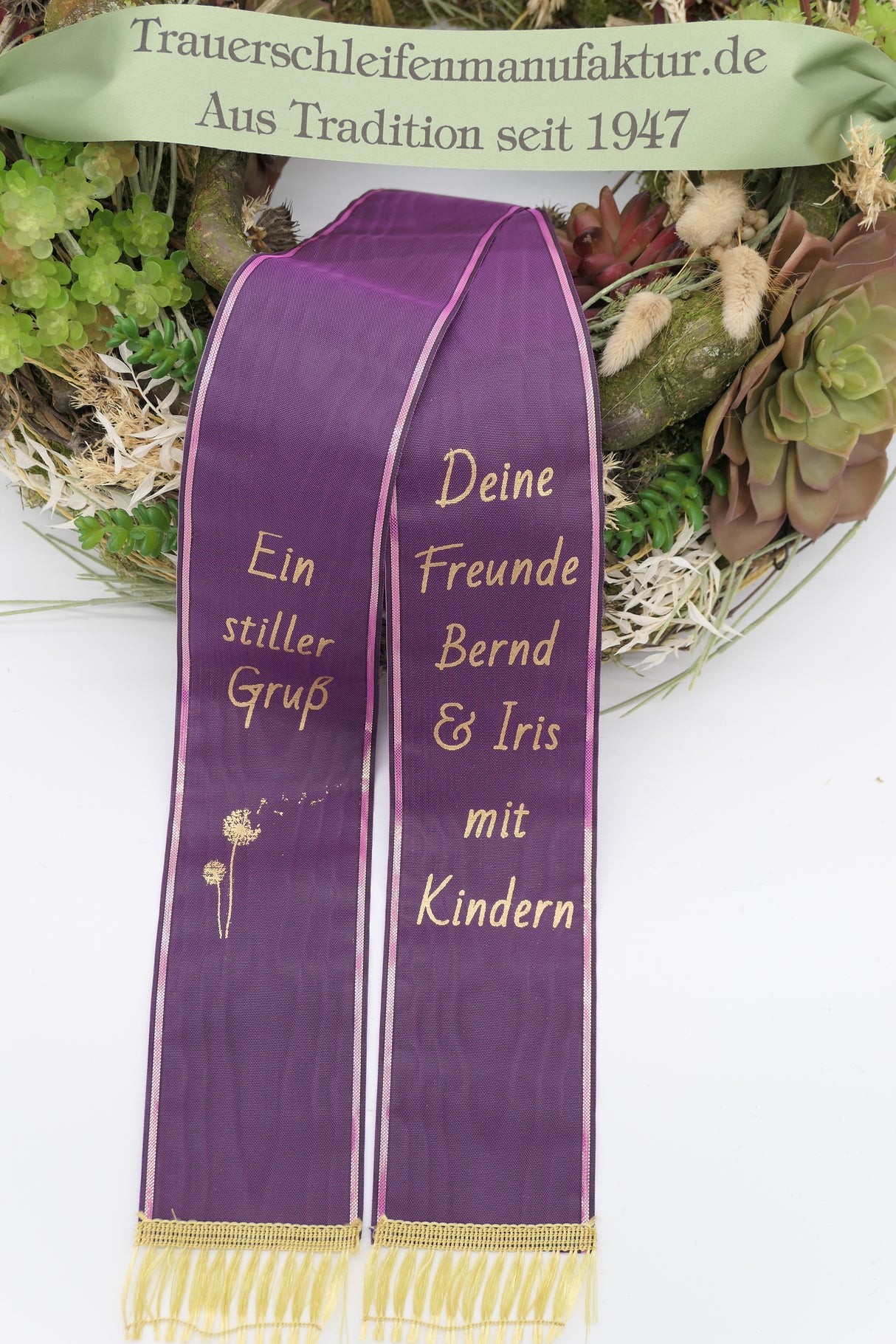 Klassische Trauerschleife Moiré